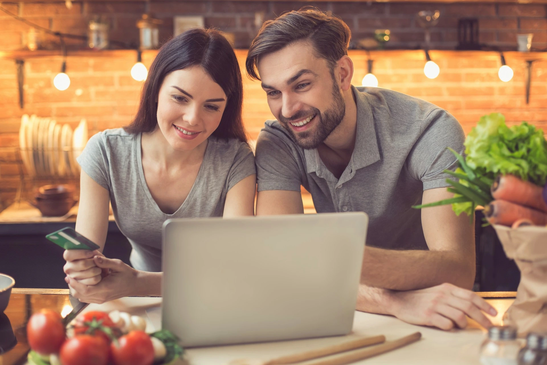 Homeowners reviewing their mortgage options together